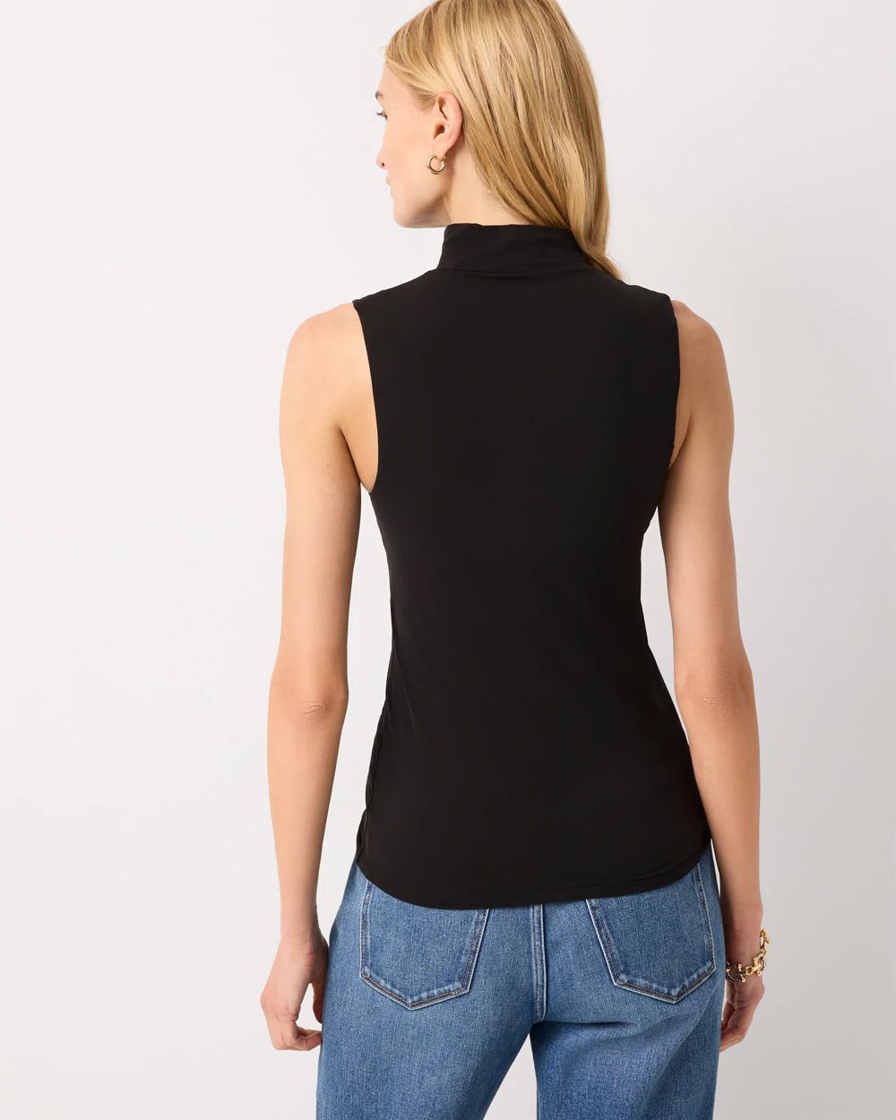 WHBM FORME™ All Ways Stretch Mock Neck Tank | White House Black Market